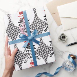 One Fast Race Motorcycle Boy 1st Birthday Party Cadeaupapier