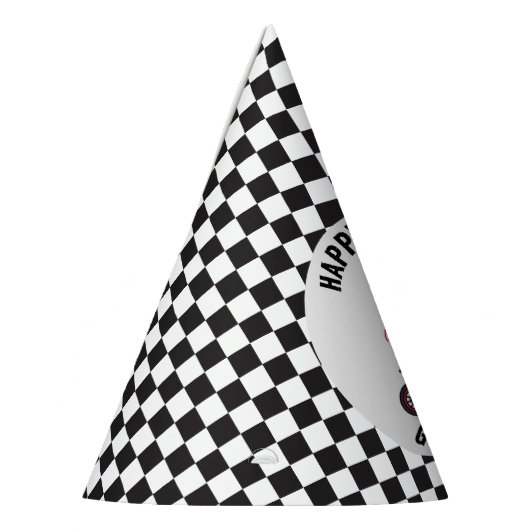 One Fast Race Motorcycle Boy 1st Birthday Party Feesthoedjes (Links)