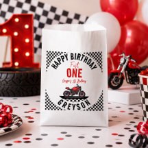 One Fast Race Motorfiets Jongen 1e Verjaardagsfees