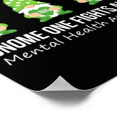 One Fights Alone Mentale Gezondheid Bewustzijn Gro Poster (Hoek)