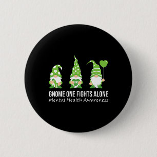One Fights Alone Mentale Gezondheid Bewustzijn Gro Ronde Button 5,7 Cm