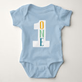 ONE First Birthday Baby Bodysuit (Voorkant)