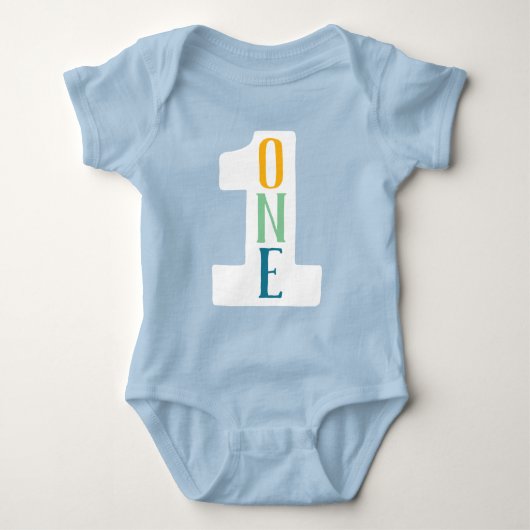 ONE First Birthday Baby Bodysuit (Voorkant)