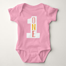 ONE First Birthday Baby Bodysuit