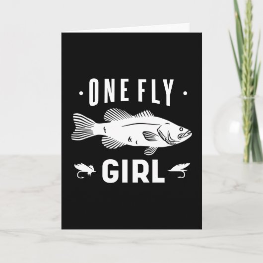 One Fly Girl Funny Womens Vist Gift Kaart (Voorkant)