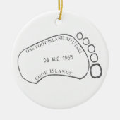 One Foot Island Aitutaki - Cookeilanden Keramisch Ornament (Voorkant)