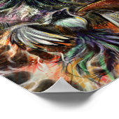 One for Sorrow Magpie and Fox Digital Illustration Poster (Hoek)