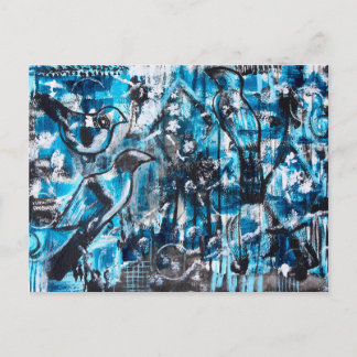 "One for Sorrow, Two for Joy" AcrylArt Briefkaart