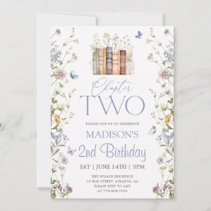 One For The Books Floral Storybook 2e Verjaardag Kaart