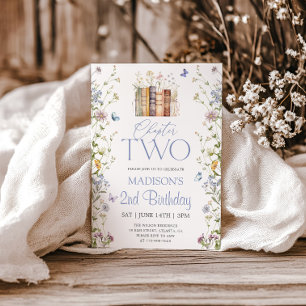 One For The Books Floral Storybook 2e Verjaardag Kaart