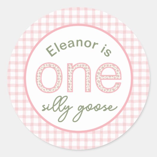 "One Gekke Goose" gepersonaliseerde Sticker (Voorkant)