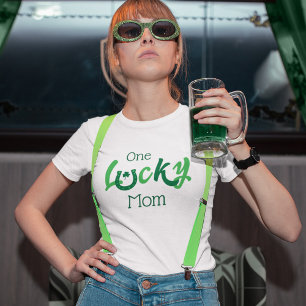 One Gelukkig Moeder   Aanpasbare St. Patrick's Dag T-shirt