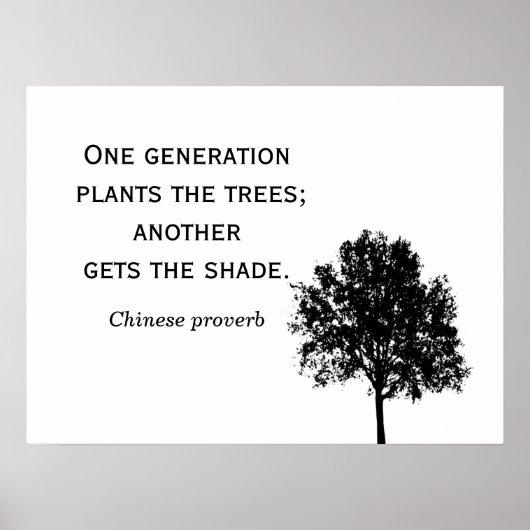 One Generatin Plants the Tree **** Poster (Voorkant)