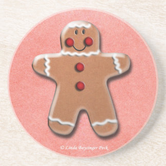 One Gingerbrood Cookie Zandsteen Onderzetter