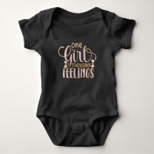 One Girl Thousand Feelings Baby Bodysuit