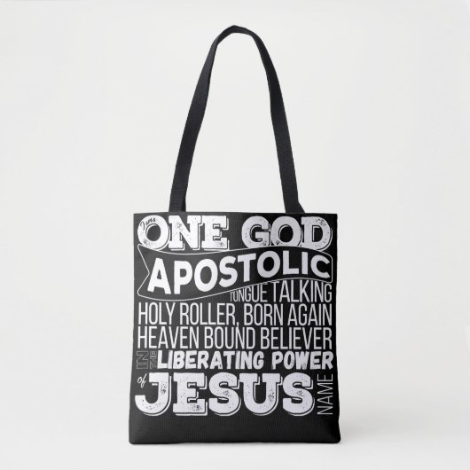 "One God Apostolic Song" Canvas tas 2 kleur (Voorkant)