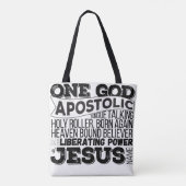 "One God Apostolic Song" Canvas tas 2 kleur (Achterkant)