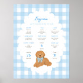 One Golden Year Puppy Dog 1st Birthday Milestone  Poster (Voorkant)