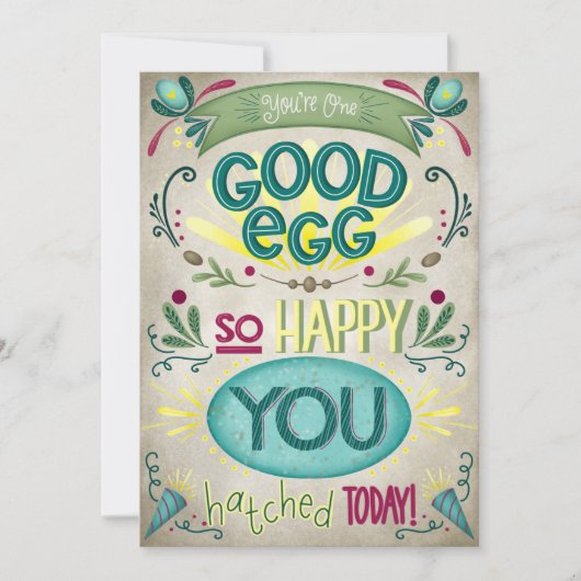 One Good Egg Birthday Kaart (Voorkant)