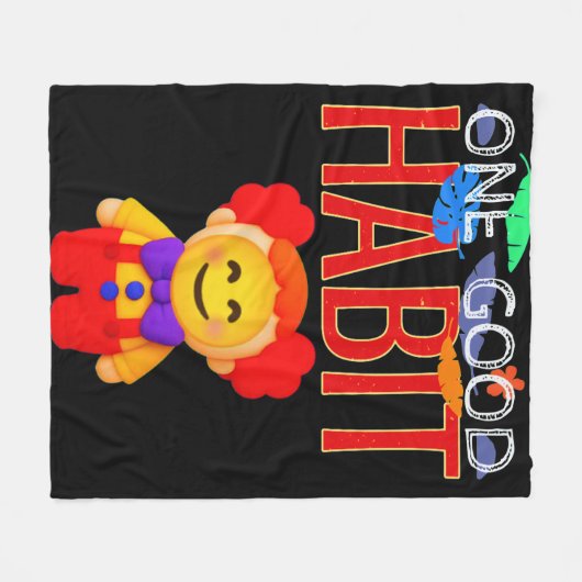 One Good Habit Fleece Deken (Voorkant (Horizontaal))