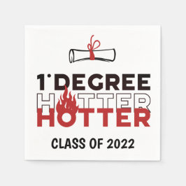 One Graree Hotter Funny Afstuderen Servet