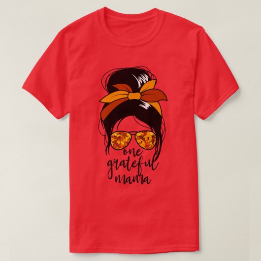 One Grateful Mama Thanksgiving Autumn Women's Mess T-shirt (Design voorkant)