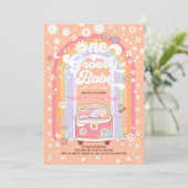 ONE Groovy Babe Daisy Groovy Van 1e verjaardag Kaart (Staand voorkant)