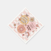 One Groovy Babe Daisy Retro 1e verjaardagsfeestje Servet (Hoek)