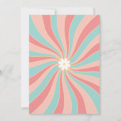 One Groovy Babe Pink Daisy 70s Retro 1e Verjaardag Kaart (Achterkant)