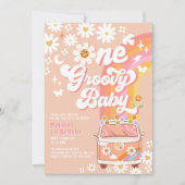 ONE Groovy Baby Hippie Van Daisy 1e verjaardag Kaart (Voorkant)
