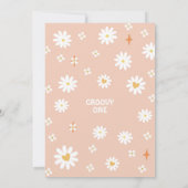 ONE Groovy Baby Hippie Van Daisy 1e verjaardag Kaart (Achterkant)