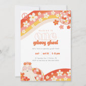 One Groovy Ghoul | Retro Spooky Meisjes 1e verjaar Kaart (Voorkant)