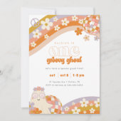 One Groovy Ghoul | Retro Spooky Meisjes 1e verjaar Kaart (Voorkant)