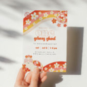 One Groovy Ghoul | Retro Spooky Meisjes 1e verjaar Kaart