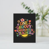 One groovy kindergarten teacher briefkaart (Staand voorkant)