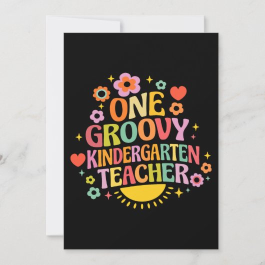 One groovy kindergarten teacher kaart (Voorkant)