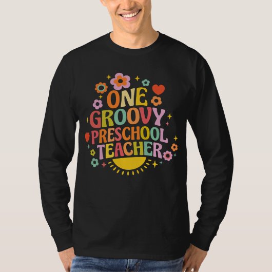 One groovy preschool teacher t-shirt (Voorkant)