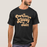 One Groovy Sister Retro Groovy 70s Birthday Matchi T-shirt<br><div class="desc">Een Groovy Zuster Retro Groovy 70s Familie van de Aankomst van de Dag</div>