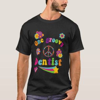 One Groovy Tandarts 70s Jaren Zeventig Luie Hallow T-shirt