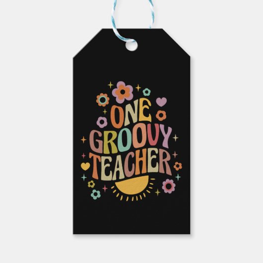 One groovy teacher cadeaulabel (Voorkant)