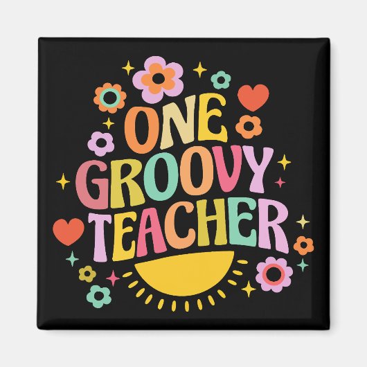 One groovy teacher magneet (Voorkant)
