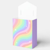 One Groovy Year Retro Pastel Rainbow 1st Birthday Bedankdoosjes (Geopend)