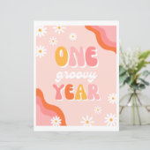 One Groovy Year Sign | Groovy-teken | Groovy Party (Staand voorkant)