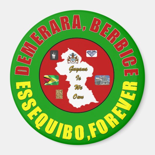 One Guyana Magnet (Voorkant)