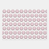 One Happy Babe Girls Pink First Birthday Inpakpapier Vel (Voorkant 2)