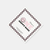 One Happy Babe Girls Roze 1e verjaardag servetten (Hoek)