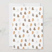 One Happy Bear Invite 1st First Birthday Cute Kaart (Achterkant)