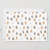 One Happy Bear Invite 1st  First Birthday Photo Kaart (Achterkant)