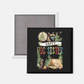 One Happy Big Sister Camper First Birthday Camng B Magneet (Voorkant / Achterkant)