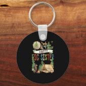 One Happy Big Sister Camper First Birthday Camng B Sleutelhanger (Voorkant)